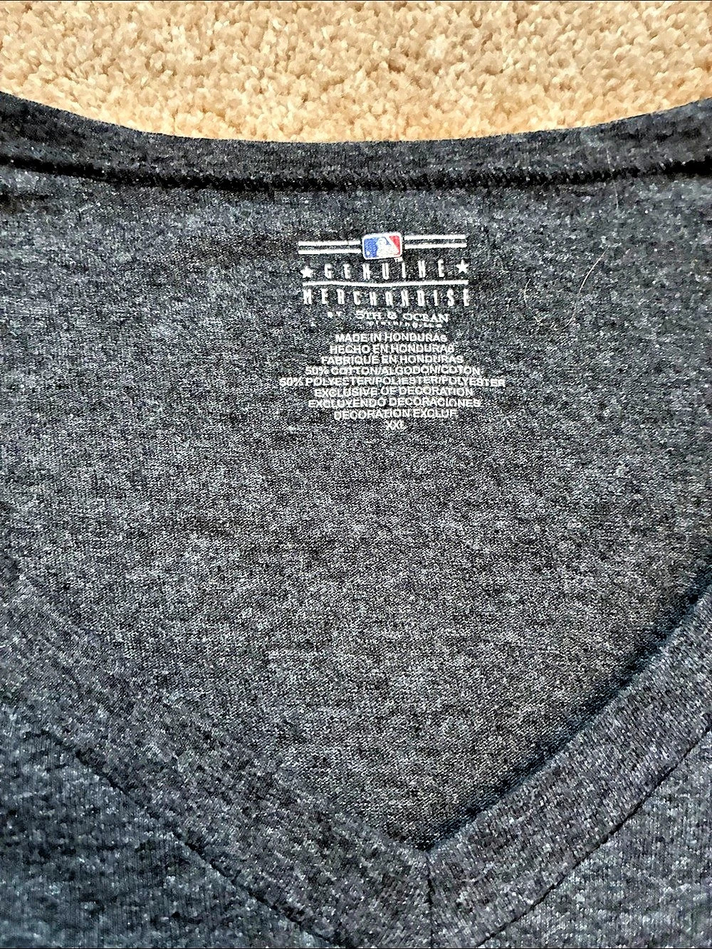 Nike MLB San Francisco Giants Gray Orange Tee women’s v neck xxl - Picture 4 of 5